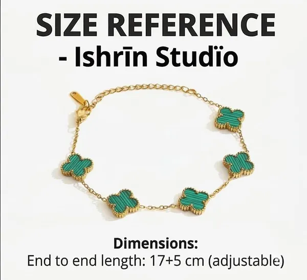 Stainless_Steel_Gold_Plated_Clover_Chain_Bracelet_For_Women
