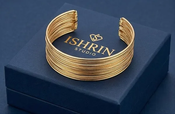 Alloy_Gold_Plated_Wire_Cuff_Bracelet_For_Women
