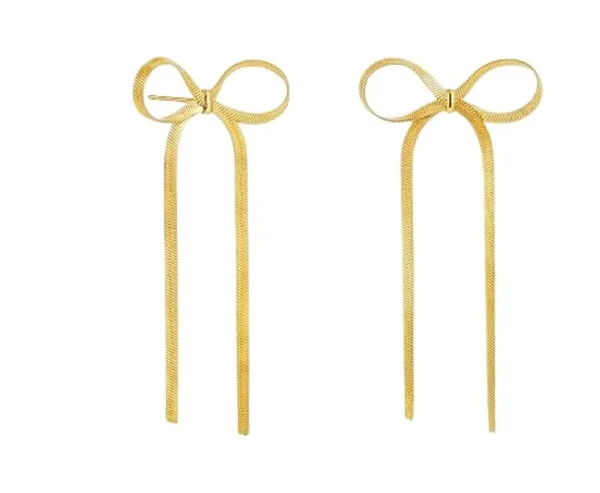 Bow_Knot_Chain_Tassel_Drop_Earrings