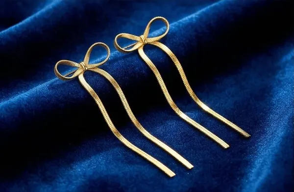Bow_Knot_Chain_Tassel_Drop_Earrings
