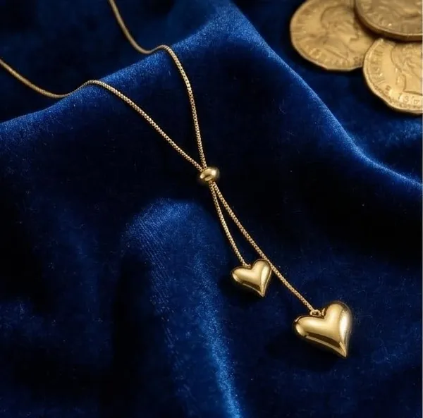 Double_Heart_Pendant_Necklace_For_Women