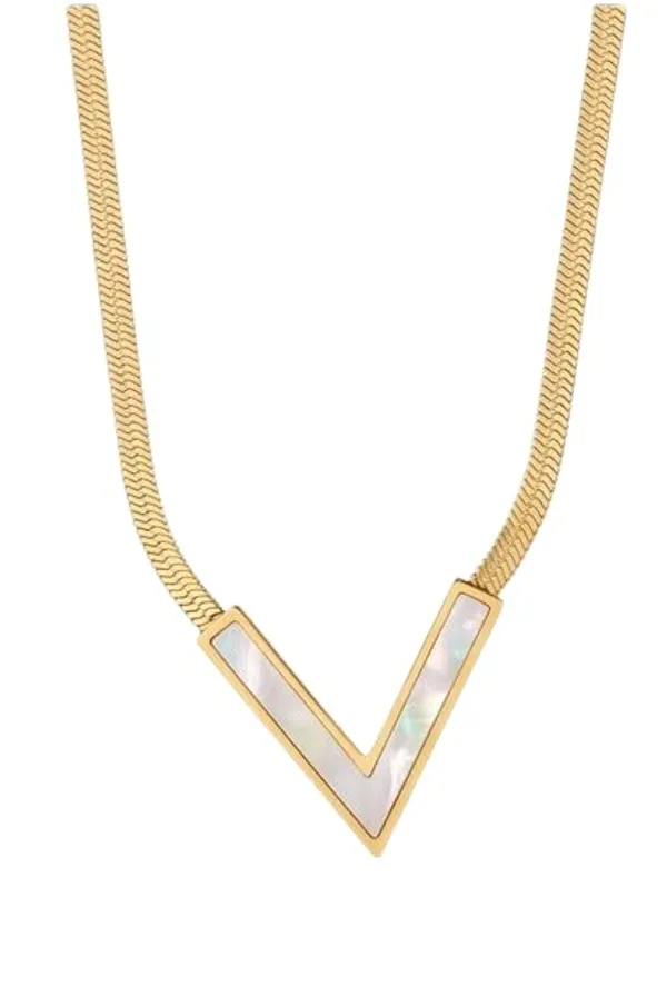 18k_Gold_Plated_V_Shape_Pendant_Necklace