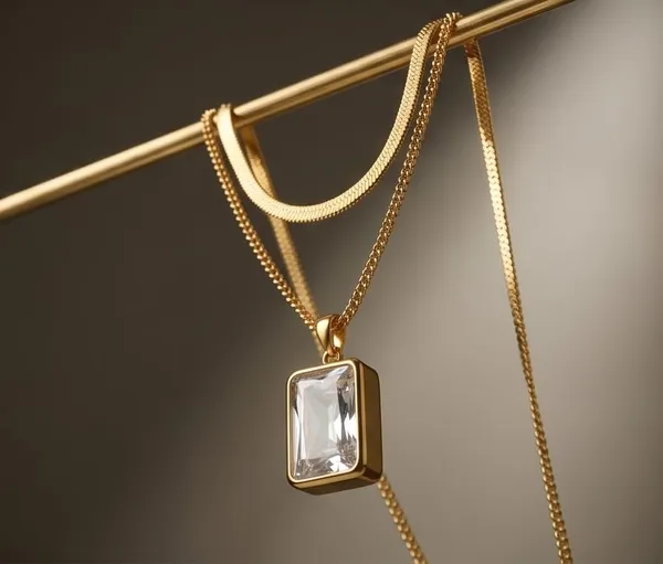 V_Shape_Pendant_Necklace_For_Women