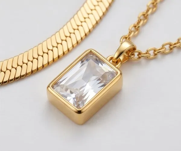 V_Shape_Pendant_Necklace_For_Women