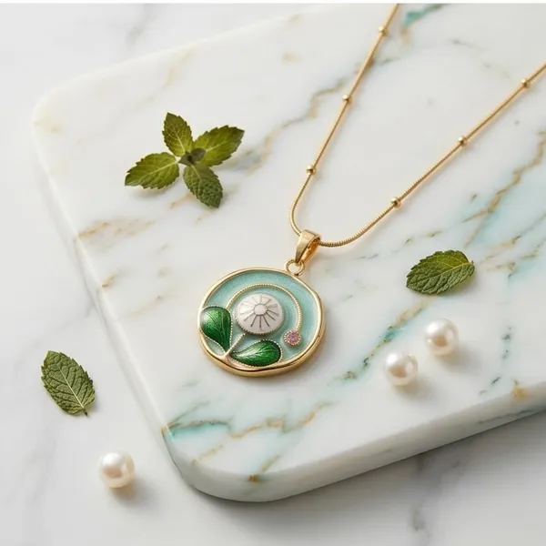 18k_Gold_Plated_Flower_Pendant_Necklace_For_Women