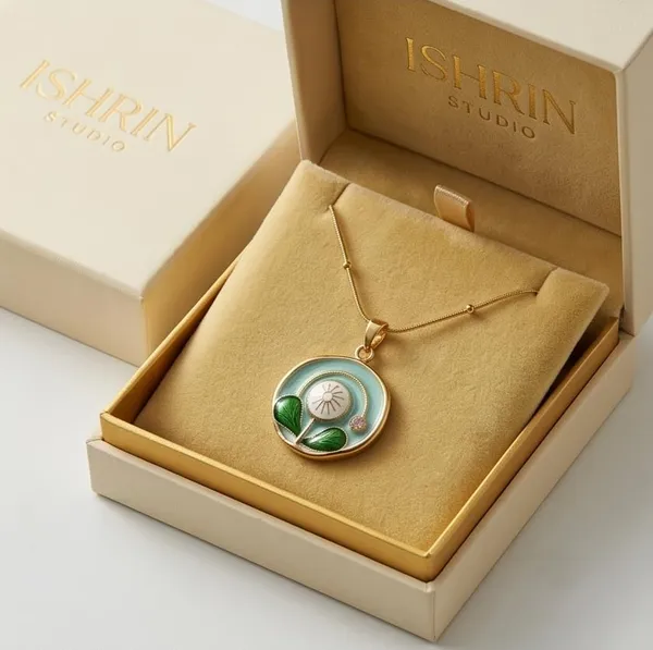 18k_Gold_Plated_Flower_Pendant_Necklace_For_Women