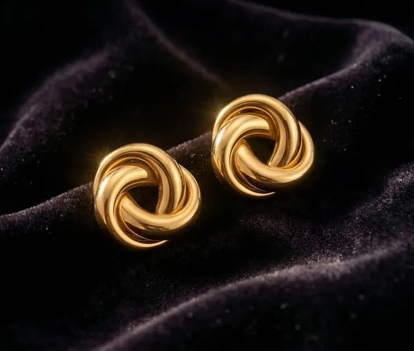 Gold_Plated_Knot_Stud_Earrings
