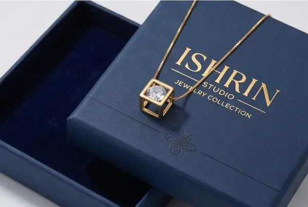 18k_Gold_Plated_Geometric_Cube_Crystal_Pendant_Necklace