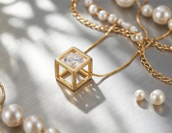 18k_Gold_Plated_Geometric_Cube_Crystal_Pendant_Necklace