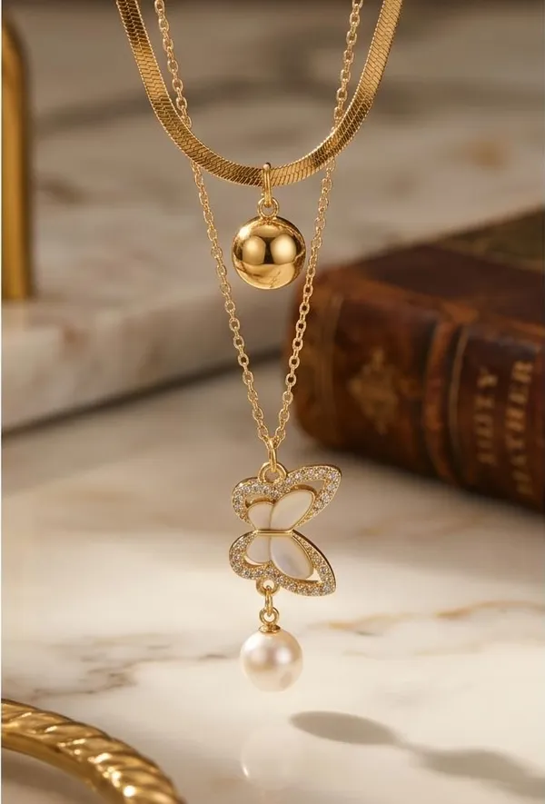 18k_Gold_Plated_Butterfly_Pearl_Pendant_Necklace