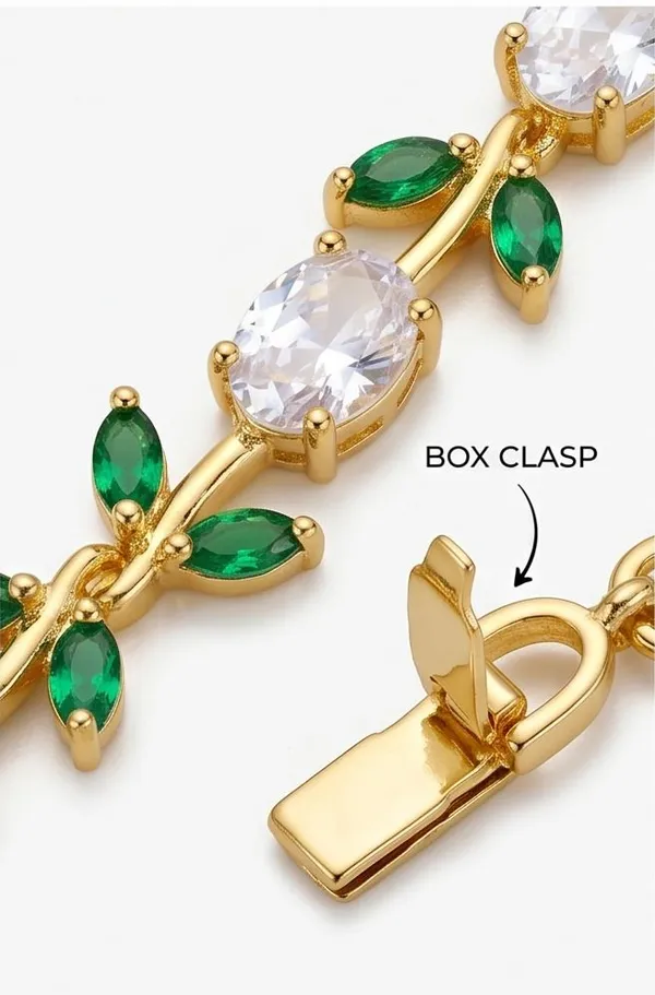Ishrin_Studio_Stainless_Steel_Cubic_Zirconia,__Gold-plated_Bracelet