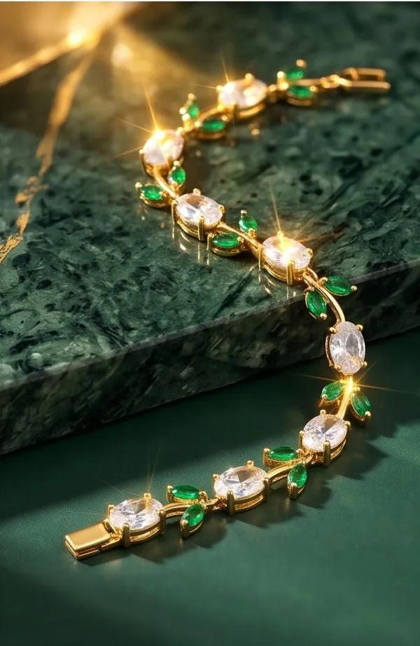 Ishrin_Studio_Stainless_Steel_Cubic_Zirconia,__Gold-plated_Bracelet