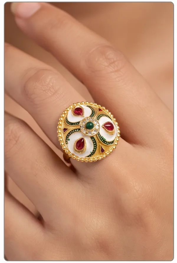 Ishrin_Studio_Traditional_Meenakari_Adjustable_Ring_For_Women_&_Girls_|_Multicolor_Kundan_&_Pearl_Statement_Cocktail_Ring