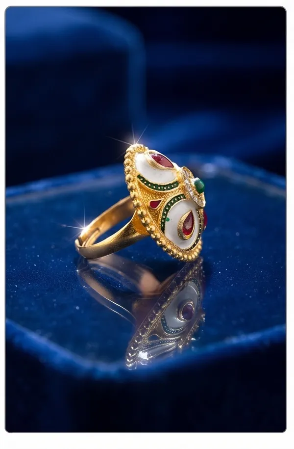 Ishrin_Studio_Traditional_Meenakari_Adjustable_Ring_For_Women_&_Girls_|_Multicolor_Kundan_&_Pearl_Statement_Cocktail_Ring