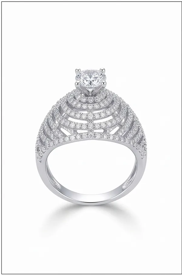 Ishrin_Studio_Silver_Plated_Solitaire_Cz_Adjustable_Ring_For_Women_&_Girls_|_Luxury_Statement_Cocktail_Ring