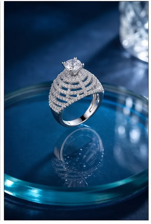 Ishrin_Studio_Silver_Plated_Solitaire_Cz_Adjustable_Ring_For_Women_&_Girls_|_Luxury_Statement_Cocktail_Ring