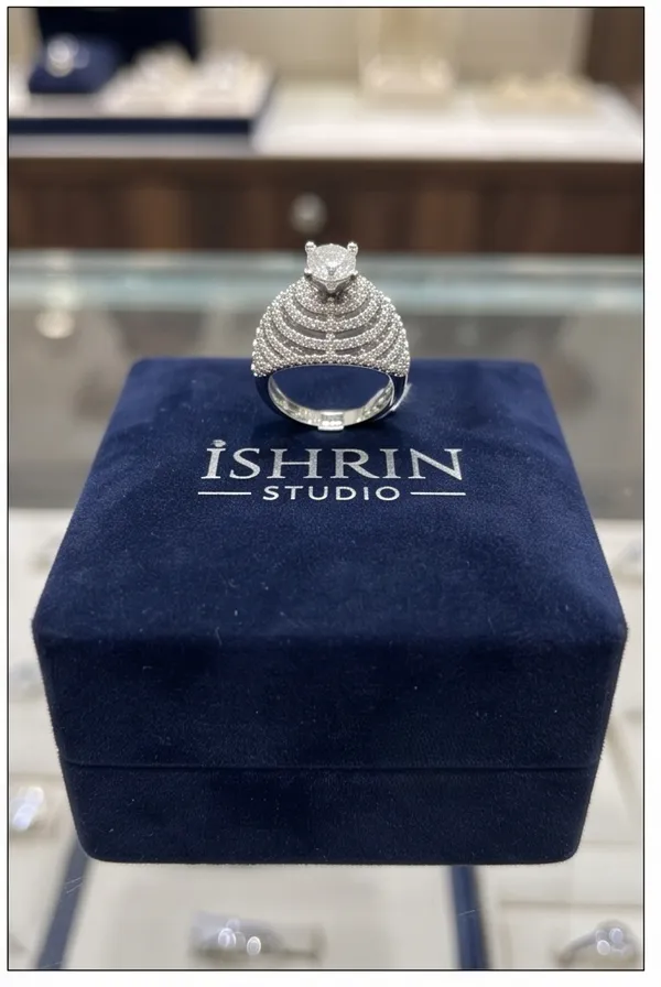 Ishrin_Studio_Silver_Plated_Solitaire_Cz_Adjustable_Ring_For_Women_&_Girls_|_Luxury_Statement_Cocktail_Ring