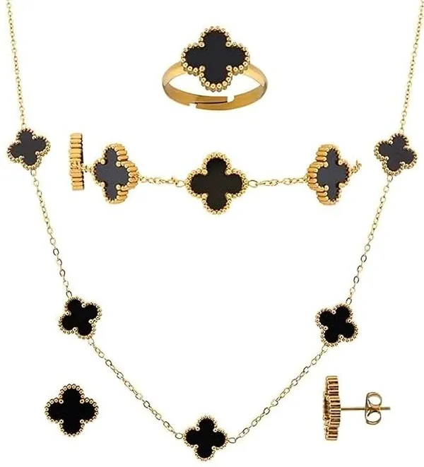 Ishrin_Studio_Alloy_Gold-plated_Black_Jewellery_Set