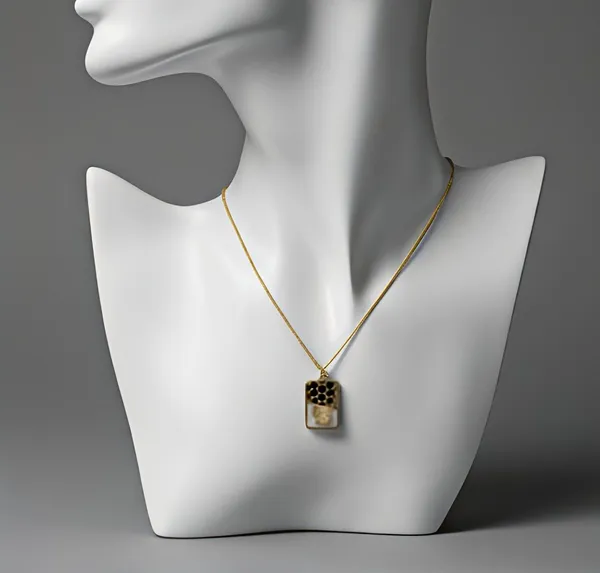 Ishrin_Studio_Ishrin_Studio_Honeycomb_Butterfly_Gold_Plated_Pendant_Necklace_Pearl_Gold-plated_Plated_Alloy,_Stainless_Steel_Necklace
