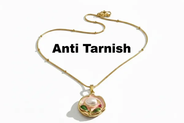 Ishrin_Studio_Pearl_Gold-plated_Plated_Alloy,_Stainless_Steel_Necklace