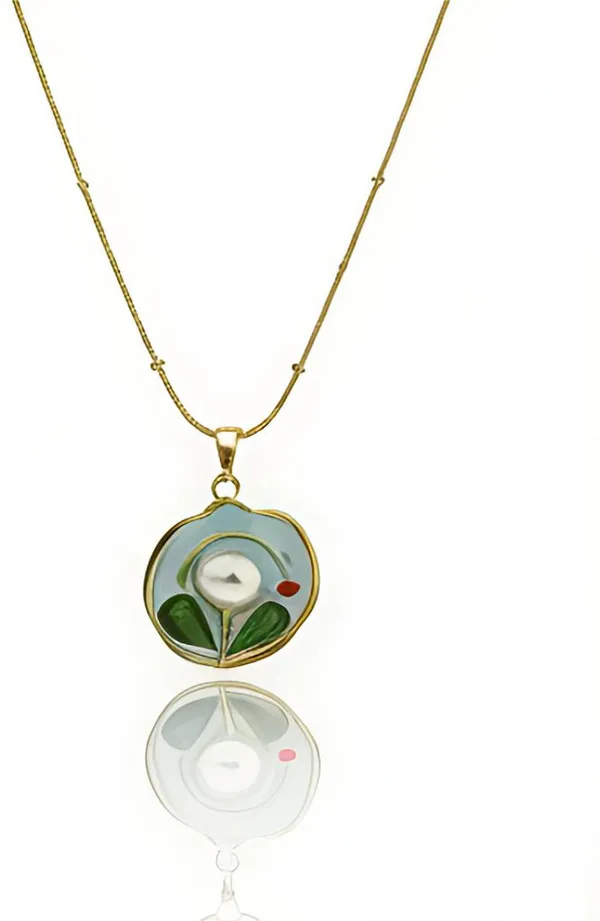 Ishrin_Studio_Ishrin_Studio_Floral_Pearl_Enamel_Gold_Plated_Pendant_Necklace_Pearl_Gold-plated_Plated_Alloy_Necklace