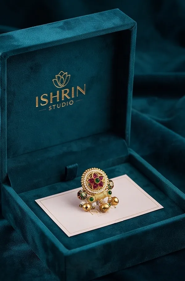 Ishrin_Studio_Traditional_Kundan_Adjustable_Ring_For_Women_&_Girls_|_Floral_Pearl_&_Ghungroo_Statement_Ring