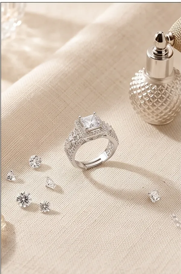Ishrin_Studio_Silver_Plated_Princess_Cut_Cz_Adjustable_Ring_For_Women_&_Girls_|_Statement_Engagement_Style_Ring