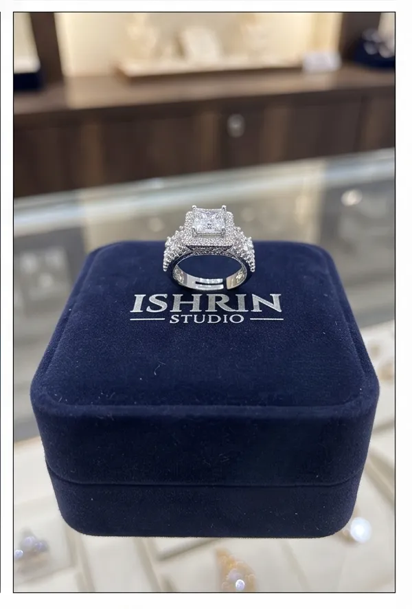 Ishrin_Studio_Silver_Plated_Princess_Cut_Cz_Adjustable_Ring_For_Women_&_Girls_|_Statement_Engagement_Style_Ring