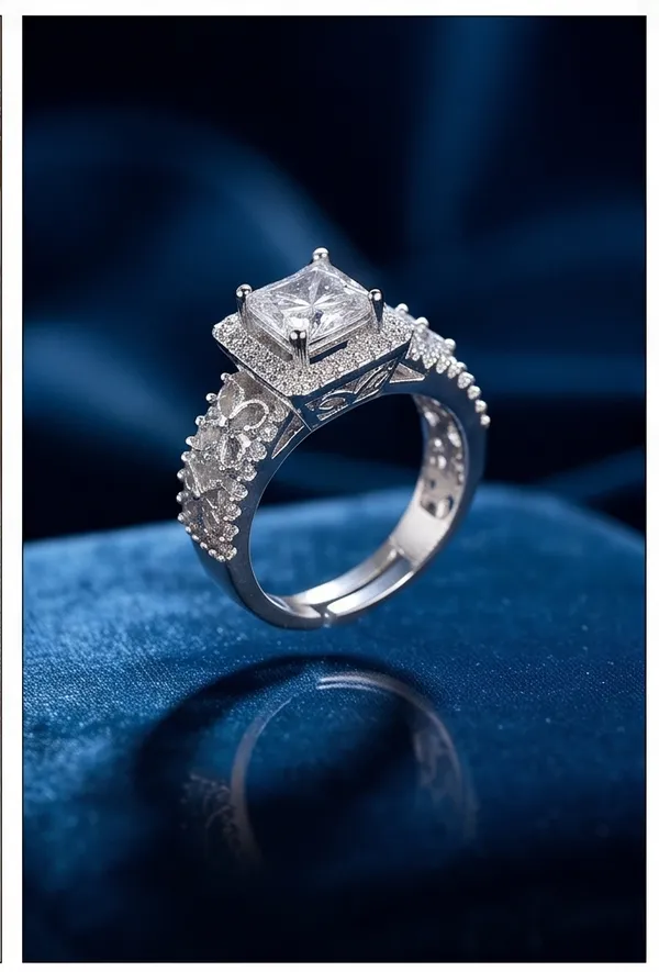 Ishrin_Studio_Silver_Plated_Princess_Cut_Cz_Adjustable_Ring_For_Women_&_Girls_|_Statement_Engagement_Style_Ring