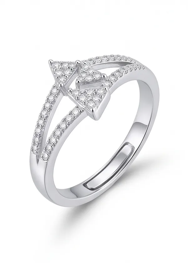 Ishrin_Studio_Silver_Plated_Geometric_Cz_Adjustable_Ring_For_Women_&_Girls_|_Modern_Statement_Cocktail_Ring
