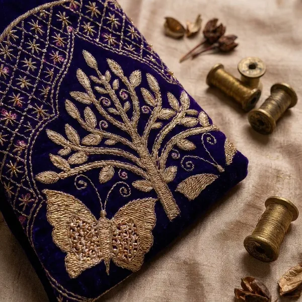 Purple_And_Blue_Crush_Satin_Embroidered_Saree_For_Women