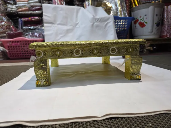 Brass_Traditional_Embossed_Golden_Pooja_Chowki