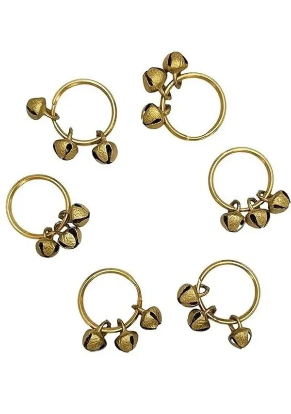 Brass_Festive_Bell_Charm_Golden_Napkin_Rings_Set_Of_6