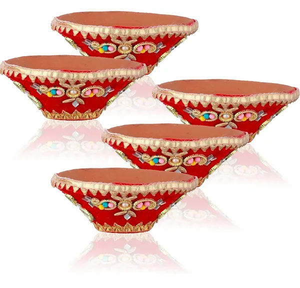 Terracotta_Clay_Wedding_Gold_Embellished_Sakori_Set_Of_5
