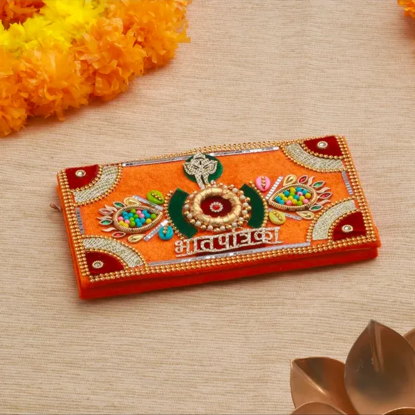 Orange_And_Gold_Printed_Hindu_Wedding_Invitation_Card_-_Pack_Of_2