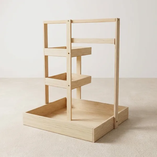 Wood_Multi-Tier_Display_Stand_With_Storage_Base