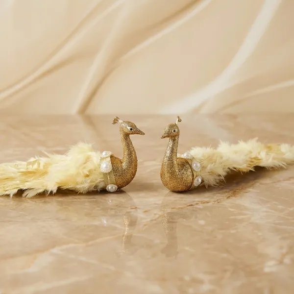 Plastic_Feather_Glitter_Golden_Peacock_Decorative_Showpiece_Set_Of_2