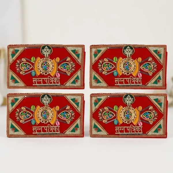 Red_Fabric_Embellished_Lagan_Patrika_Wedding_Envelope_-_Pack_Of_4