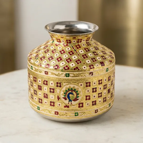 Brass_Gold-Plated_Gemstone_Embellished_Decorative_Pot