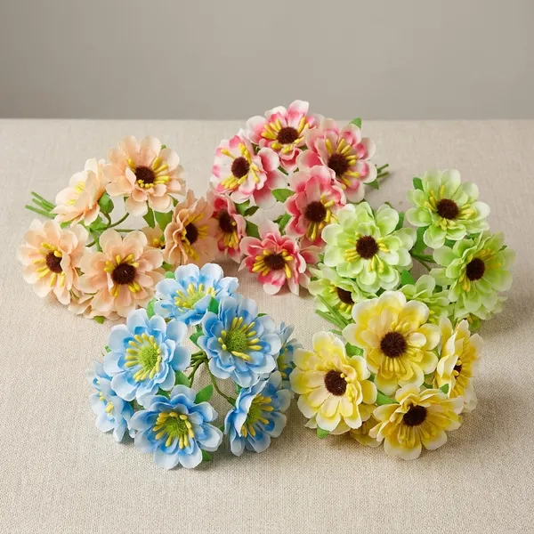 Artificial_Fabric_Multicolor_Daisy_Flower_Stems
