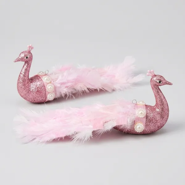 Plastic_Festive_Glitter_Peacock_Christmas_Ornament_Set_Of_2