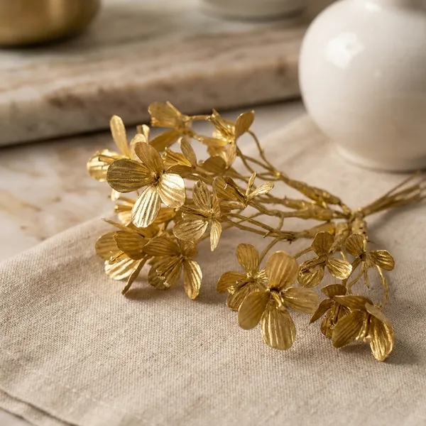 Metallic_Fabric_Golden_Artificial_Flower_Bunch