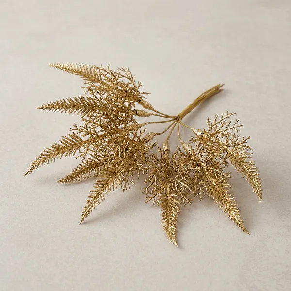 Plastic_Fabric_Decorative_Green_Artificial_Fern_Foliage_Stem