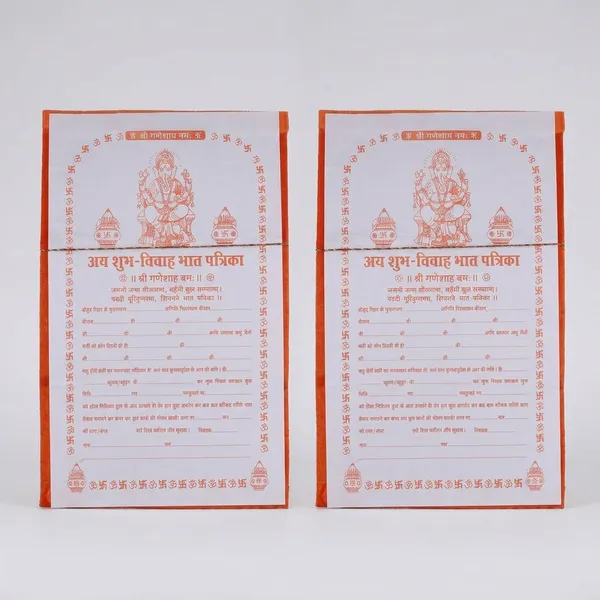 Orange_And_Gold_Printed_Hindu_Wedding_Invitation_Card_-_Pack_Of_2