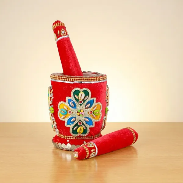 Red_Velvet_Gold_Embellished_Dandiya_Sticks_With_Decorative_Holder