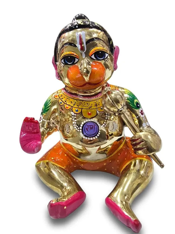 Metal_Traditional_Golden_Hanuman_Figurine_Set