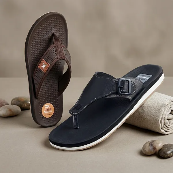 OAKKS_Men's_Thong_Sandals_Duo__Brown_And_Black