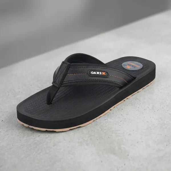 Black_Synthetic_Leather_Casual_Flip_Flops_for_Men