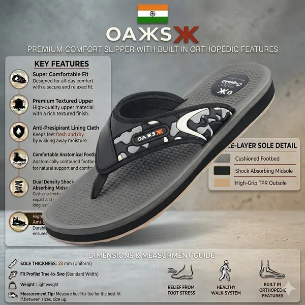 Grey_And_Black_Camouflage_Print_Flip_Flops_For_Men