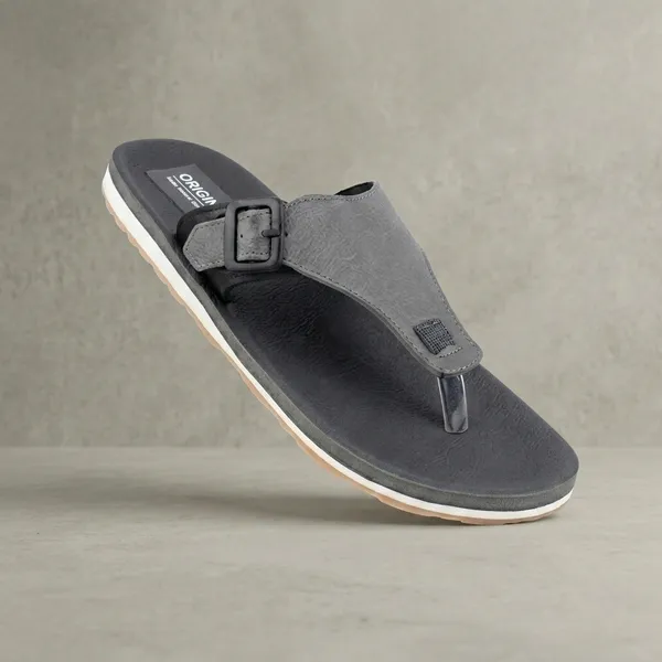 Grey_Buckle_Strap_Flip_Flop_Sandals_for_Men